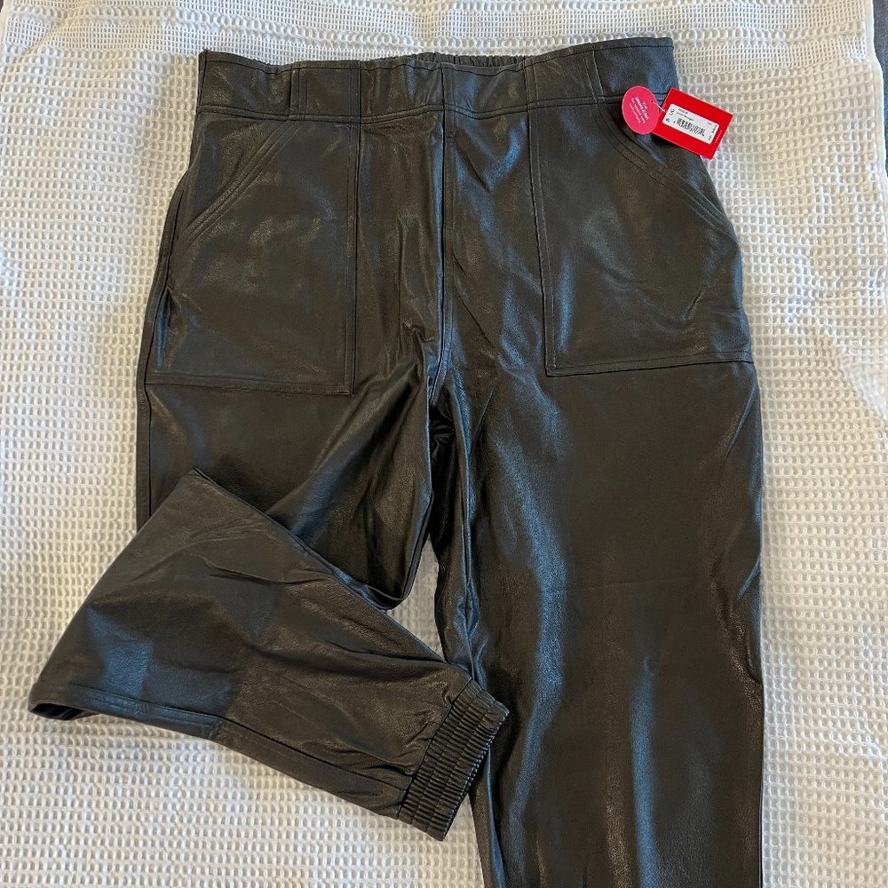Spanx Vegan-Leather Joggers